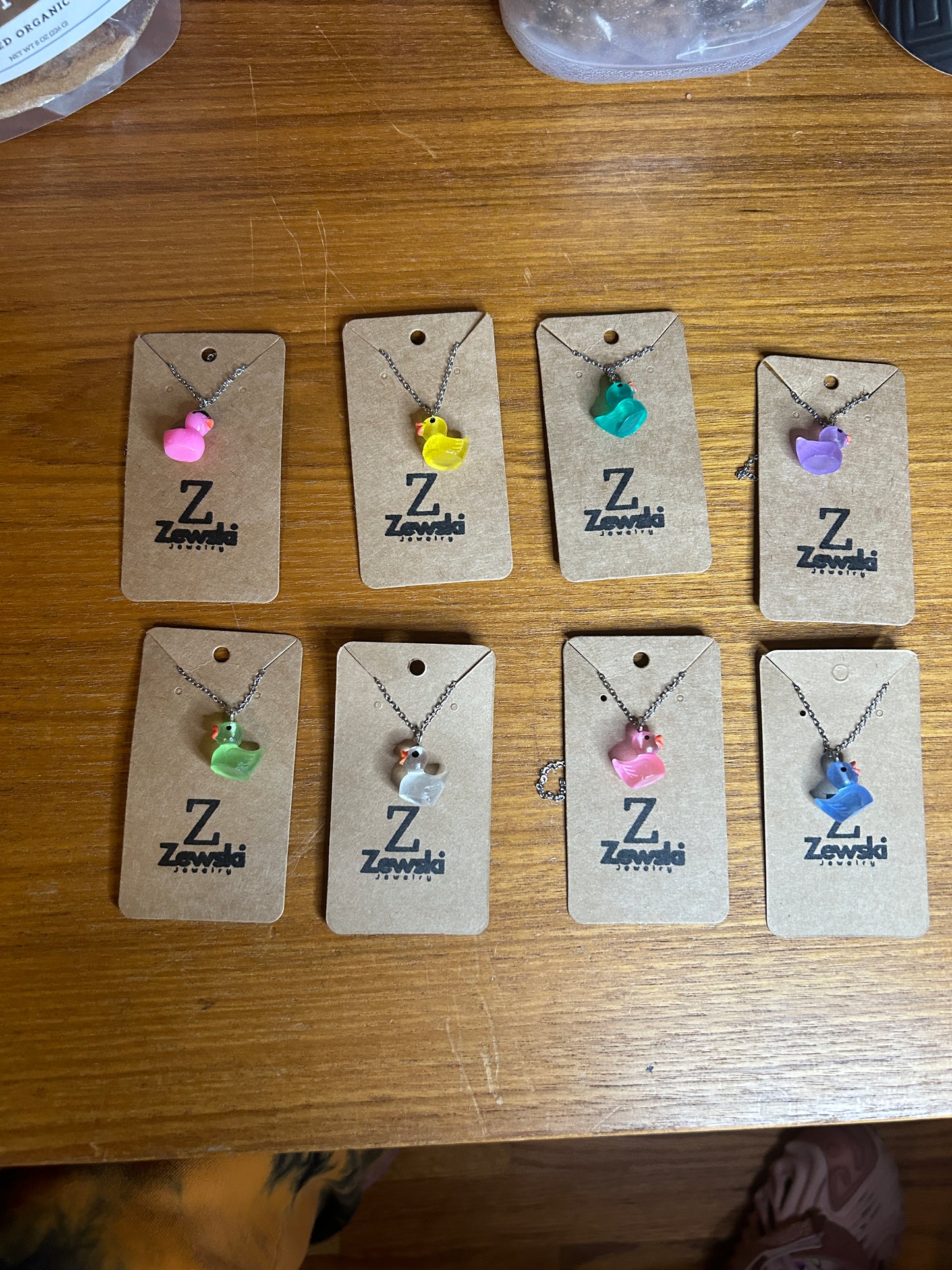 Colored Single Duck Necklaces