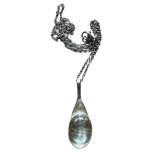 Silver Rutillated Quartz Pendant