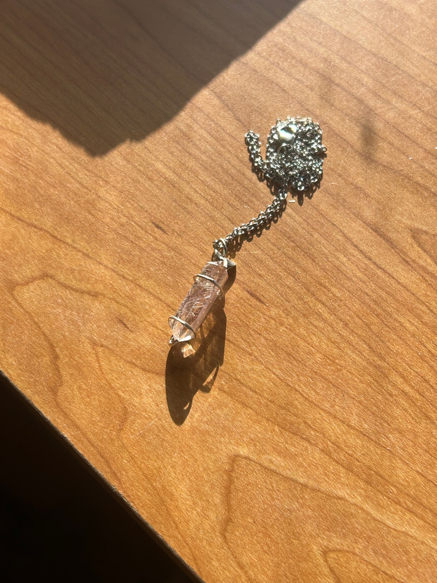 Ruttilated Copper Quartz Pendant