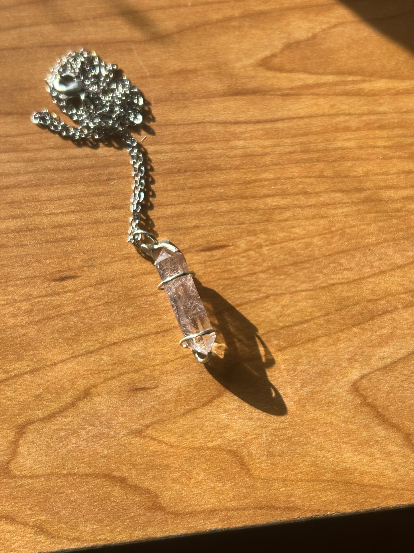 Ruttilated Copper Quartz Pendant