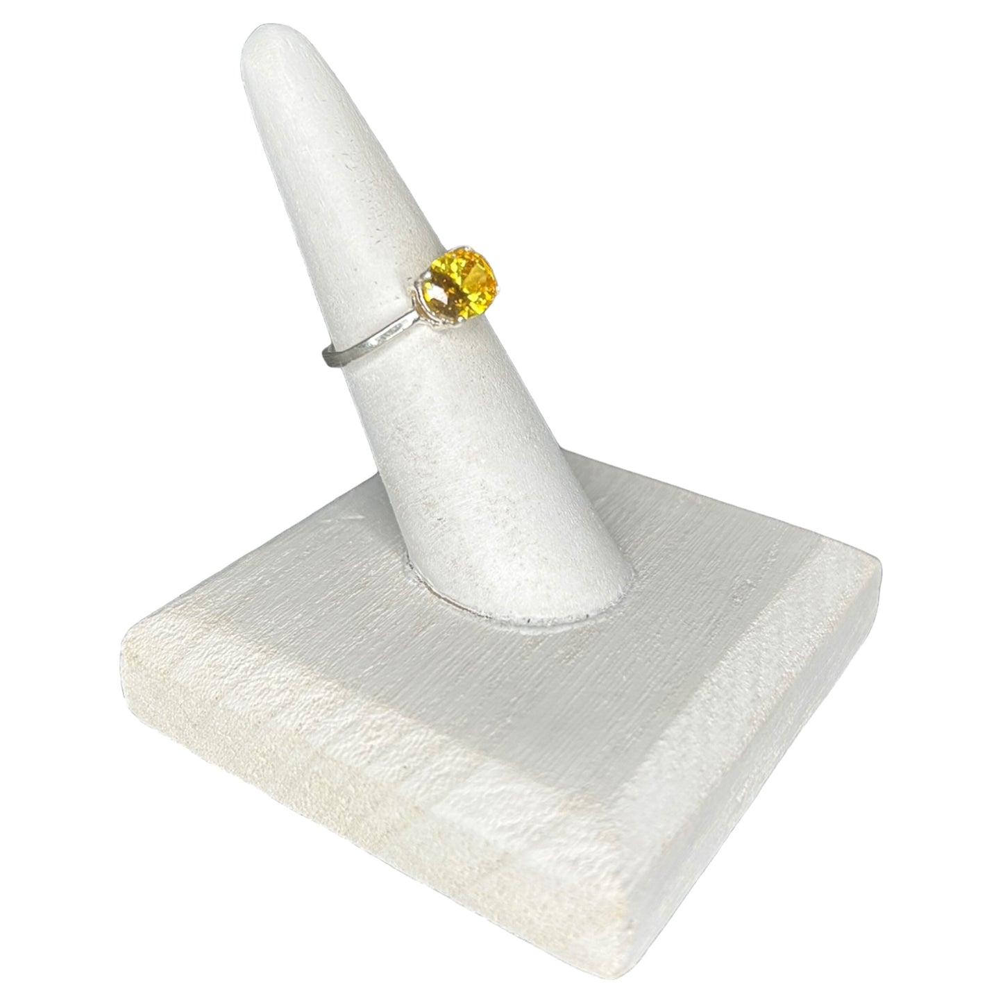 Yellow Cubic Zirconia Statement Ring