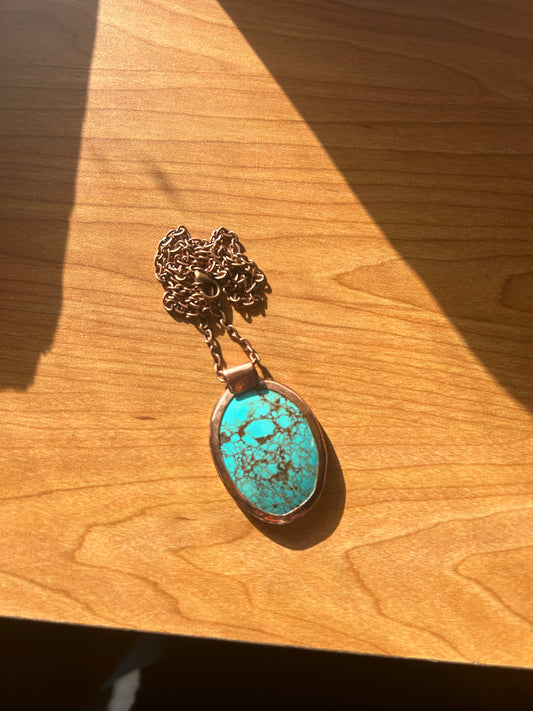 Large Oval Turquoise Pendant