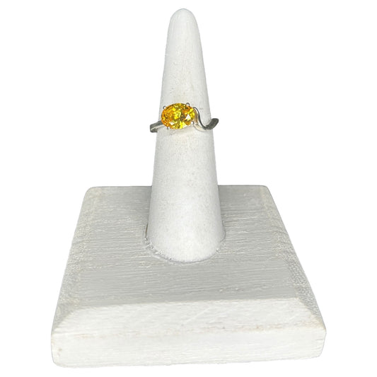 Yellow Cubic Zirconia Statement Ring