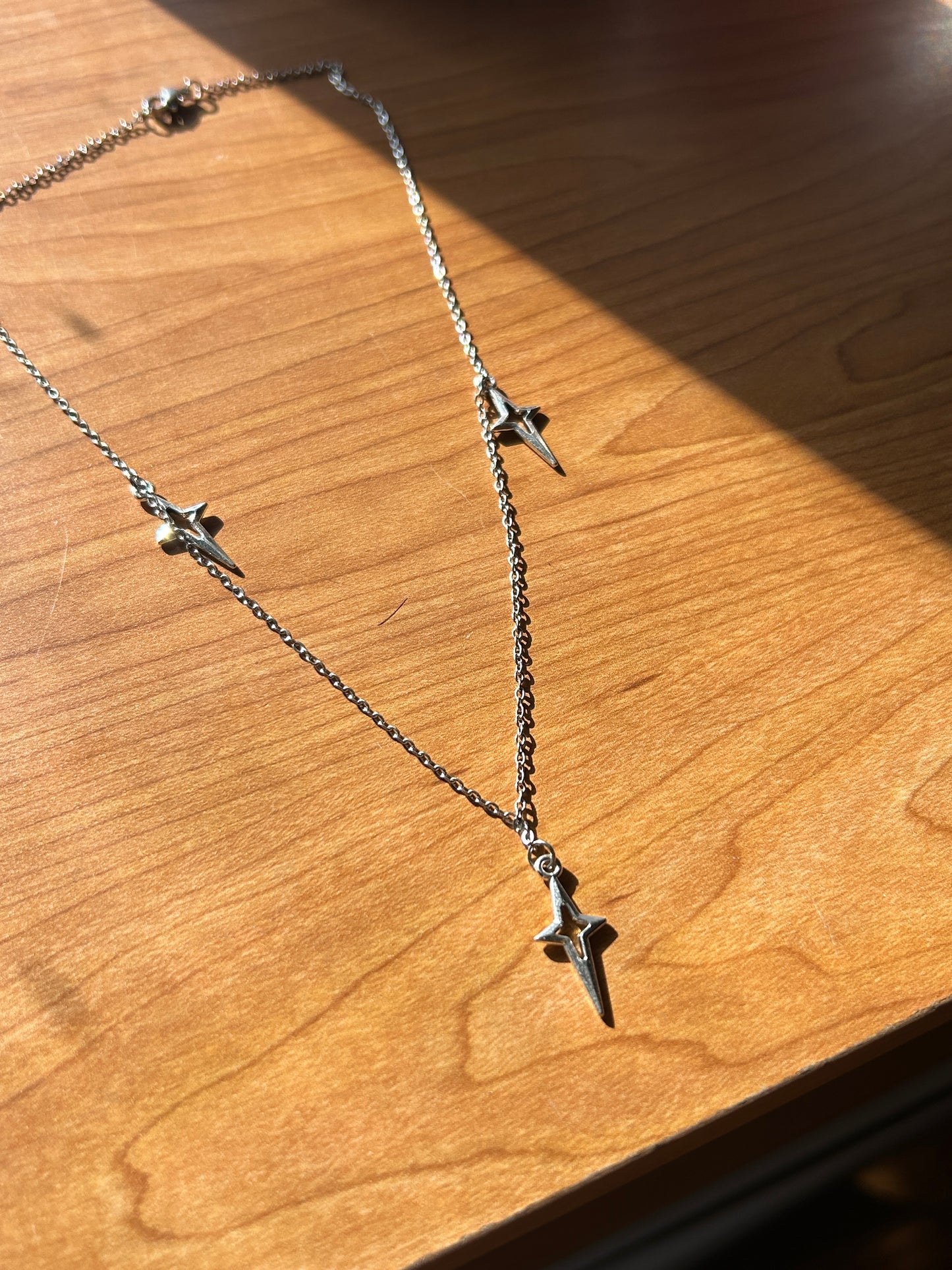 Twinkle Star Tri-Charm Necklace