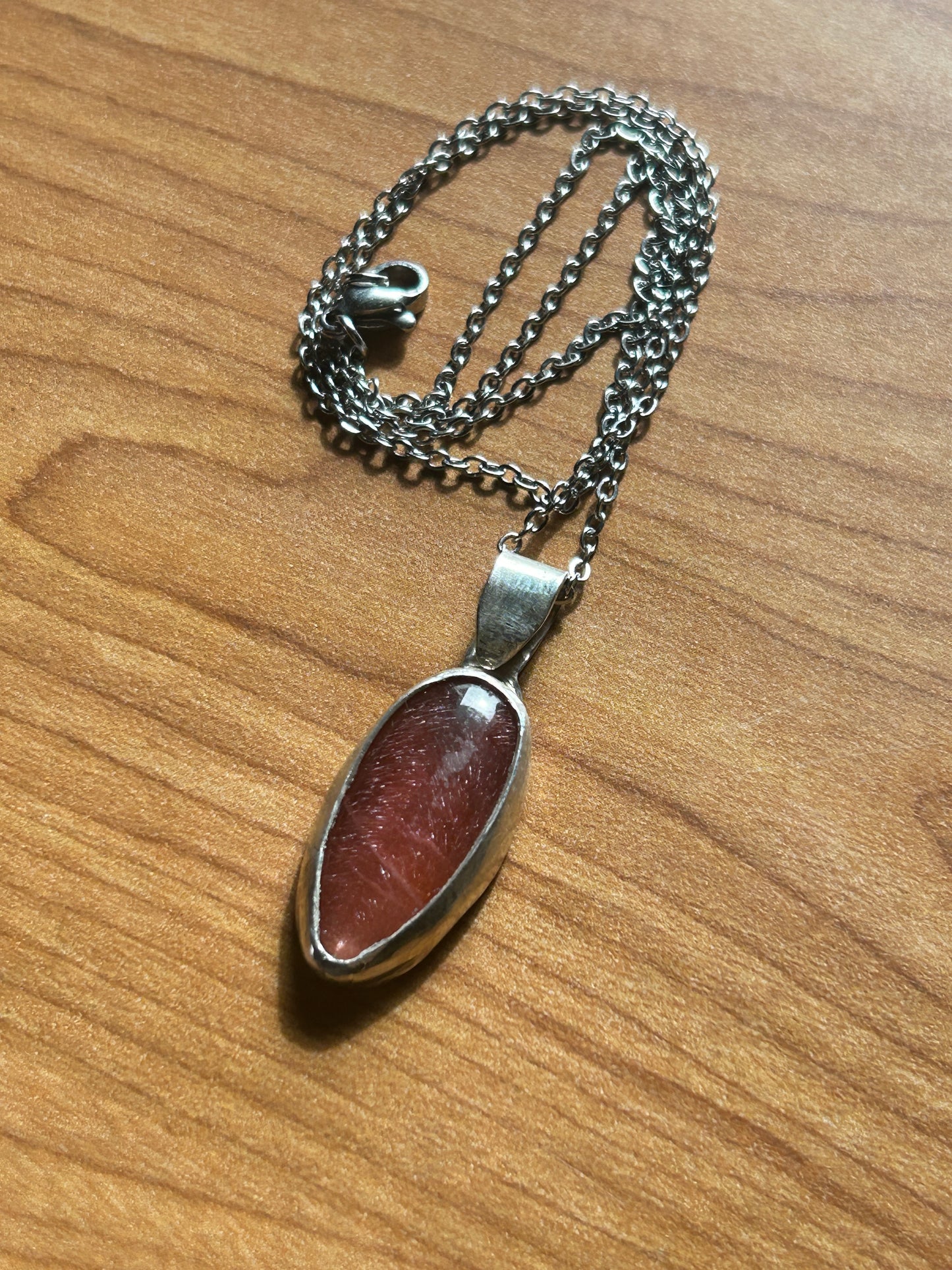 Strawberry Obsidian Pendant