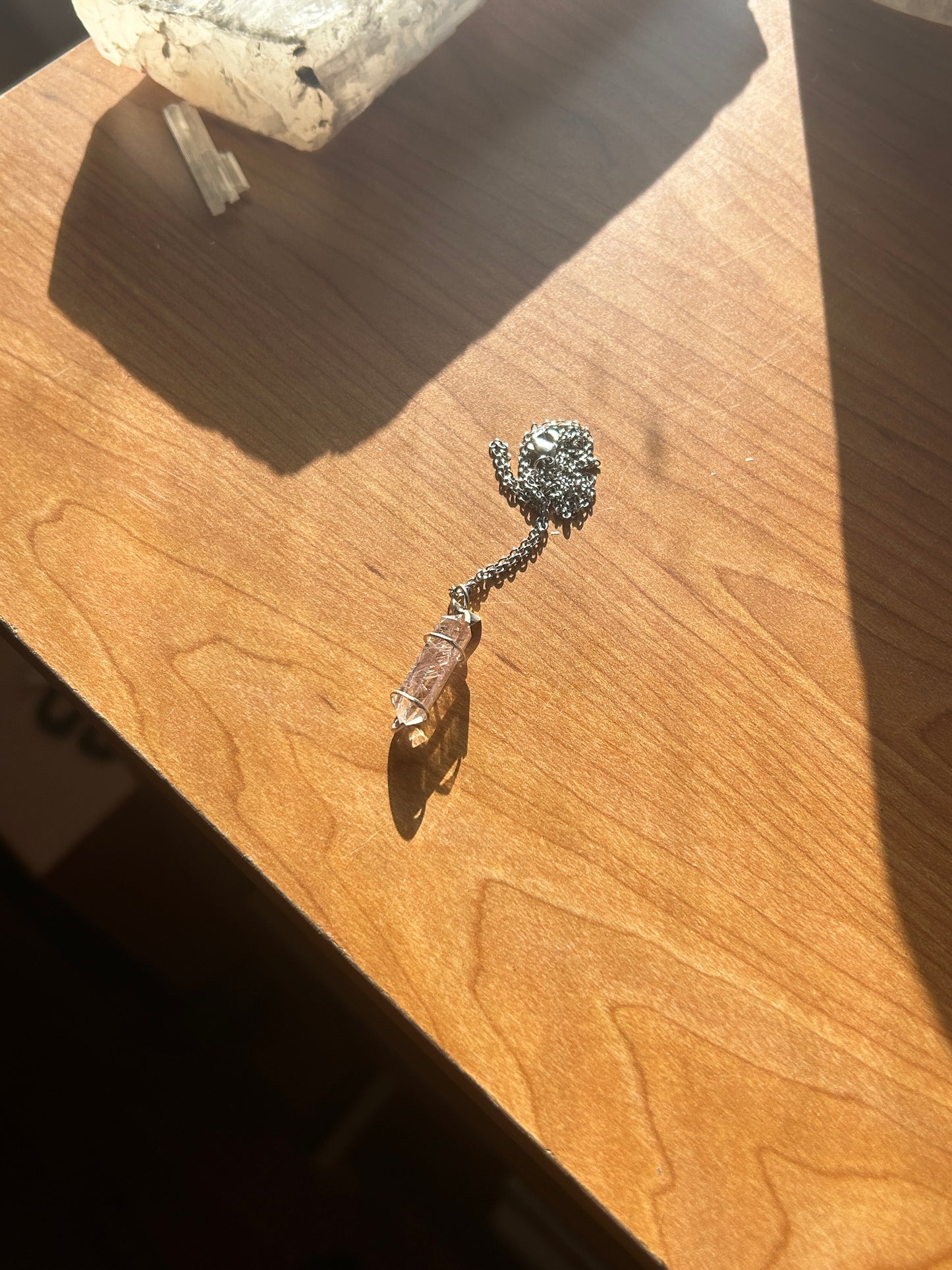 Ruttilated Copper Quartz Pendant