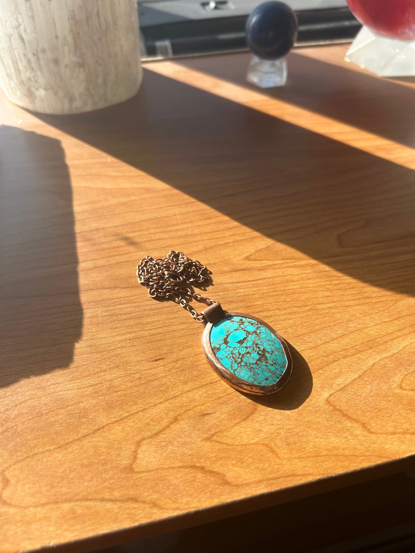 Large Oval Turquoise Pendant