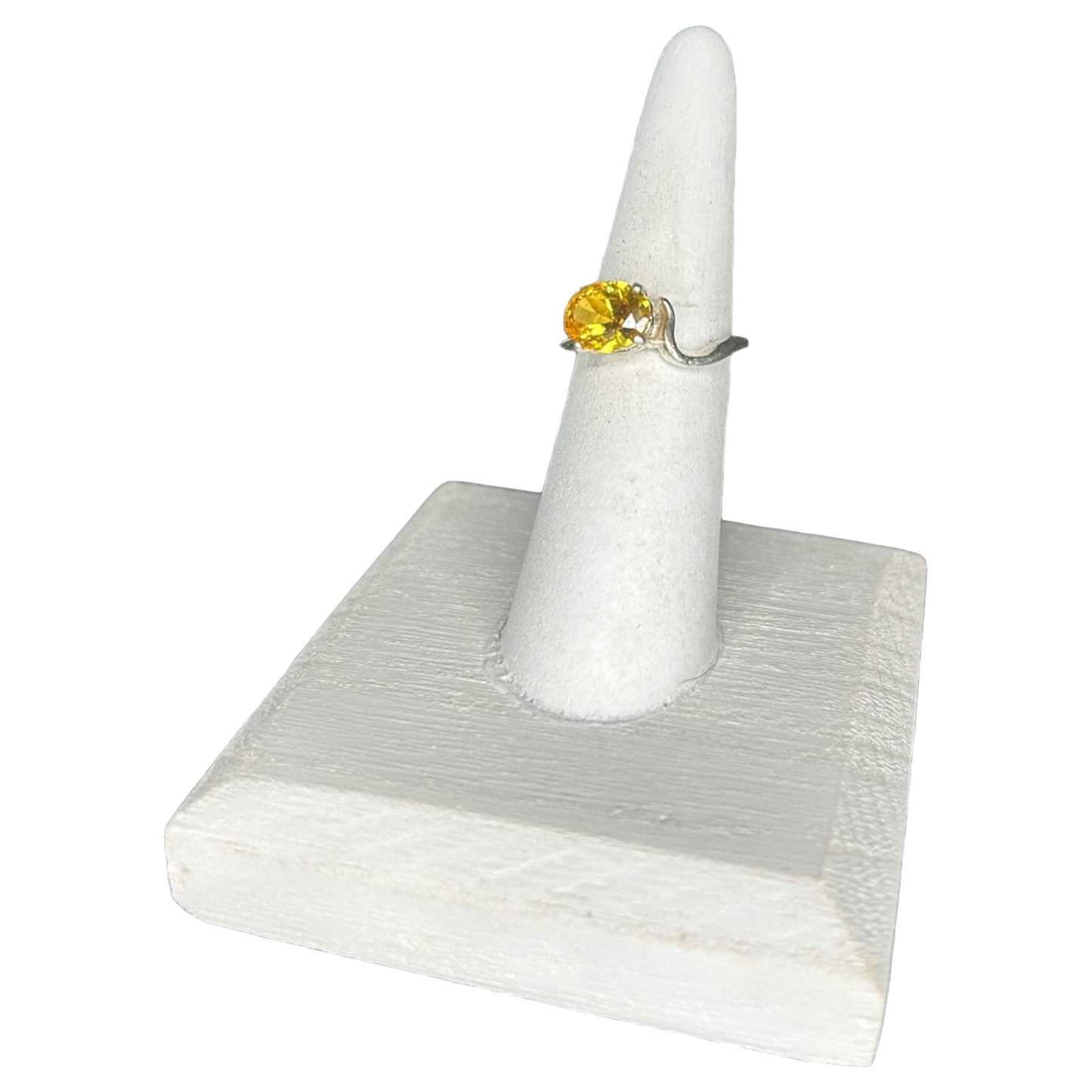 Yellow Cubic Zirconia Statement Ring